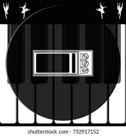 Microwave flat icon. Kitchen equipment.