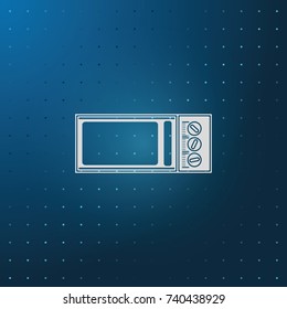 Microwave flat icon. Kitchen equipment.