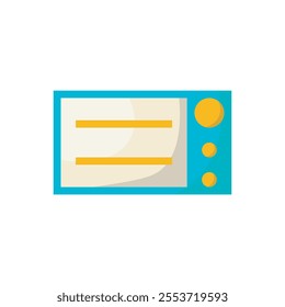 Microwave flat icon vector, cooking electric vector design, kitchenware, kitchen equipment illustration. 