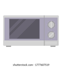 Microwave flat illustration. Vector icon of oven.
