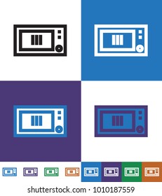 Microwave Flat minimal icon vector 