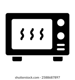 Microwave Glyph Icon Design For Personal And Commercial Use