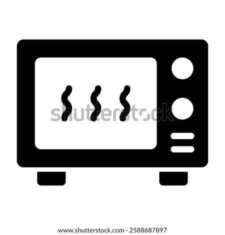 Microwave Glyph Icon Design For Personal And Commercial Use