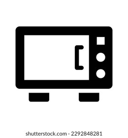 microwave glyph icon illustration vector graphic