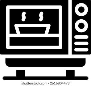 Microwave Glyph Vector Icon Design