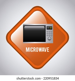 microwave graphic design , vector illustration