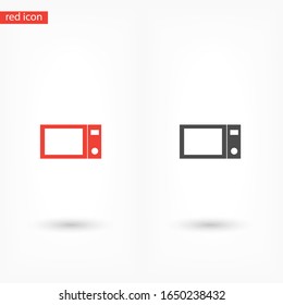 Microwave grill icons. for warming up. A food dish that serves as a mikrovolnovka symbol. Circle concept web buttons. Vector Microwave technology equipment.