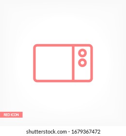 Microwave grill icons. for warming up. A food dish that serves as a mikrovolnovka symbol. Circle concept web buttons. Vector Microwave technology equipment.