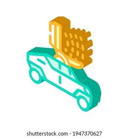 Microwave Gun Isometric Icon Vector. Microwave Gun Sign. Isolated Symbol Illustration