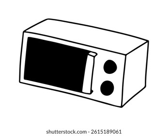 Microwave hand drawn doodle vector sketch