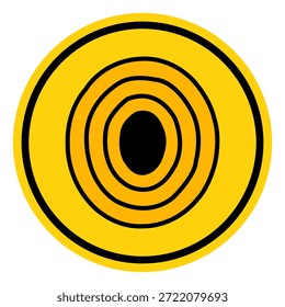 Risco de micro-ondas nesta área Símbolo, Ilustração de vetor, Isolar no fundo branco Label.EPS10