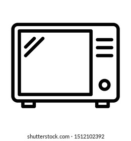 Microwave, home appliance oven icon stock.