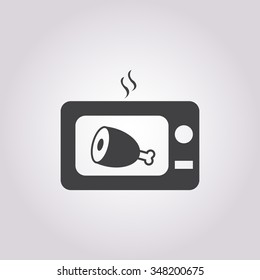 Microwave icon. 