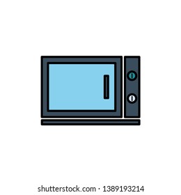 Microwave icon from appliances set. Vector isolated illustration.
