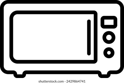 Microwave icon from appliances set. Vector isolated illustration.