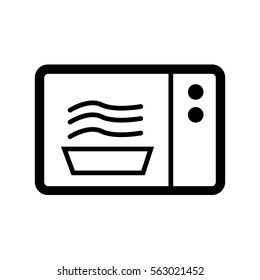 Microwave icon from appliances set. Vector isolated illustration.