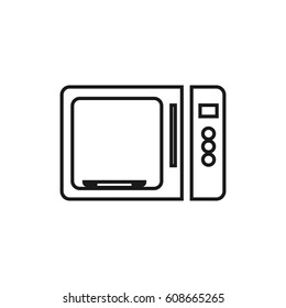 Microwave icon from appliances set. Vector isolated illustration.