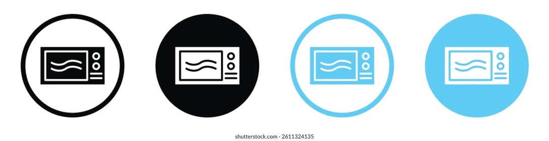 Microwave icon collection. vector illustration set