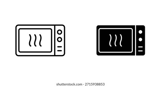 Coleção de design de ícone de micro-ondas. Sinal e símbolo vetorial para designs de interface do usuário