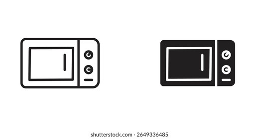 ícone Micro-ondas Design Illustrations. ícones da Web editáveis