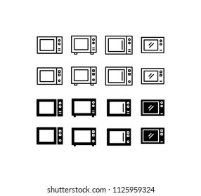 Microwave Icon Design Vector Symbol Kitchen