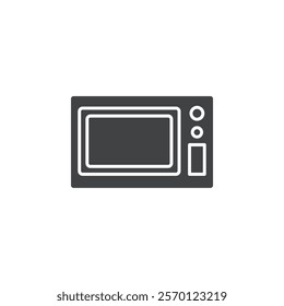 microwave icon Flat logo set collection