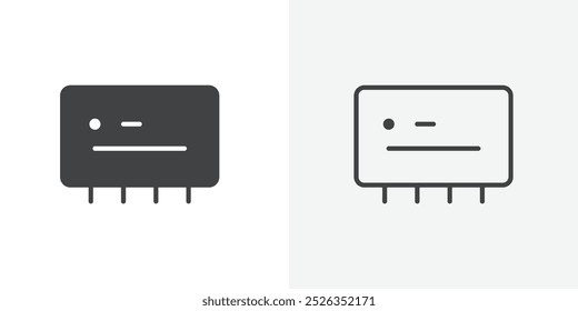 Icono de microondas plano y diseño de conjunto simple