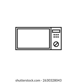 Estilo plano ícone de micro-ondas isolado. Vetor