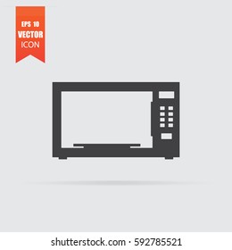 Microwave icon in flat style isolated on grey background. For your design, logo. Vector illustration.
