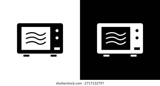 Ícone de micro-ondas, ícone de estilo de glifo para site ou aplicativo móvel