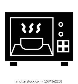 microwave icon glyph vector design