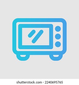 Microwave icon in gradient style about furniture, use for website mobile app presentation