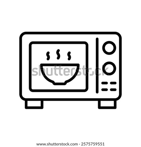 microwave icon, microwave heated food icon