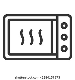 Microwave - icon, illustration on white background, outline style