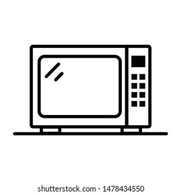 Microwave icon isolated on white background.