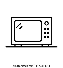 Microwave icon isolated on white background.