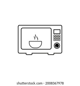 Microwave icon isolated on white background.