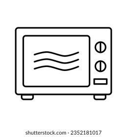 Microwave icon isolated on white background.