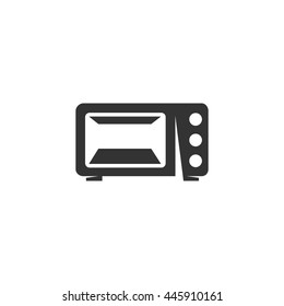Microwave icon isolated on a white background. Logo silhouette design template. Simple symbol concept in flat style. Abstract sign, pictogram for web, mobile and infographics - stock vector