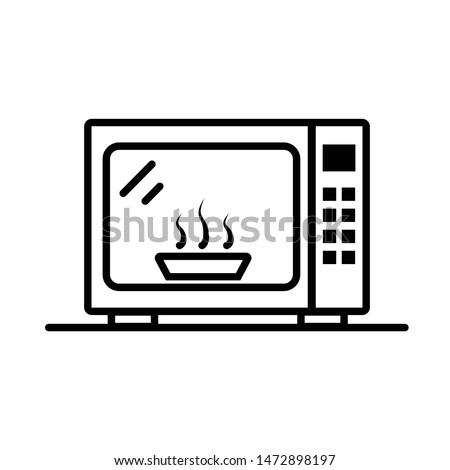 Microwave icon isolated on white background.