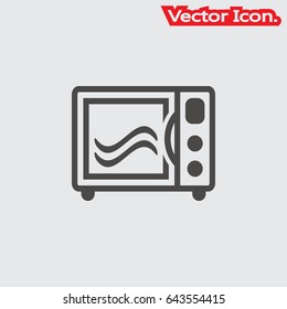microwave icon isolated sign symbol and flat style for app, web and digital design. Vector illustration.