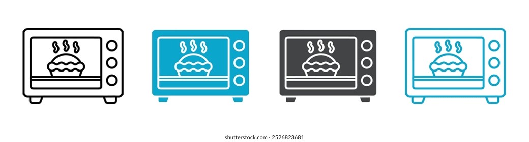 Icono de microondas Ilustración vectorial aislada