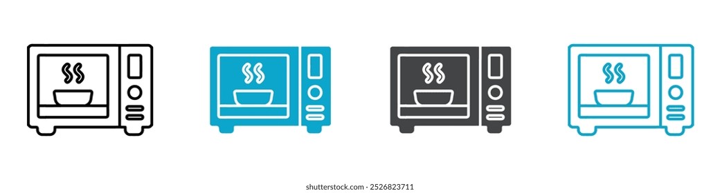 Icono de microondas Ilustración vectorial aislada