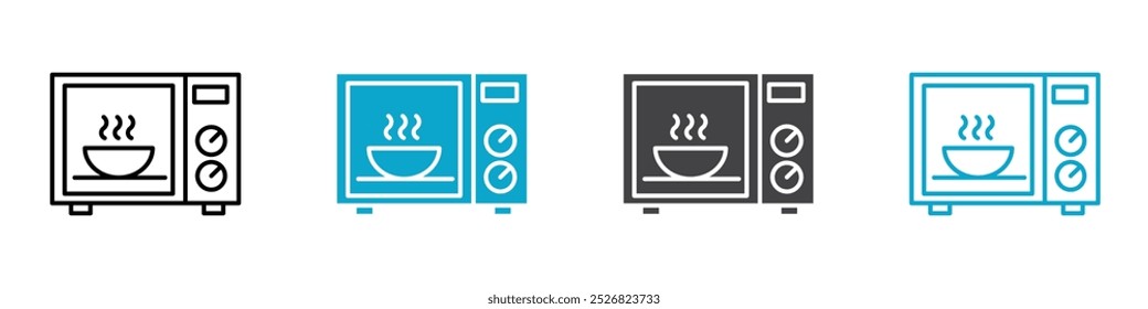 Icono de microondas Ilustración vectorial aislada