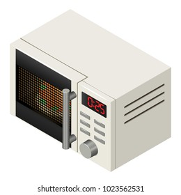 Microwave icon. Isometric illustration of microwave vector icon for web