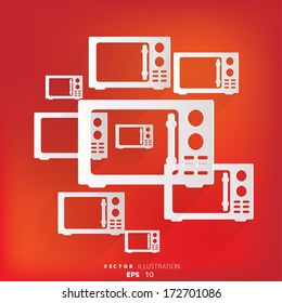 microwave icon. kitchen equipment