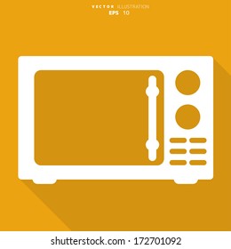 microwave icon. kitchen equipment