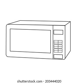 microwave icon. kitchen equipment