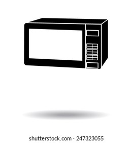 microwave icon. kitchen equipment