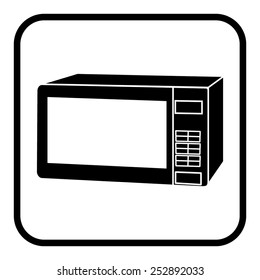 microwave icon. kitchen equipment